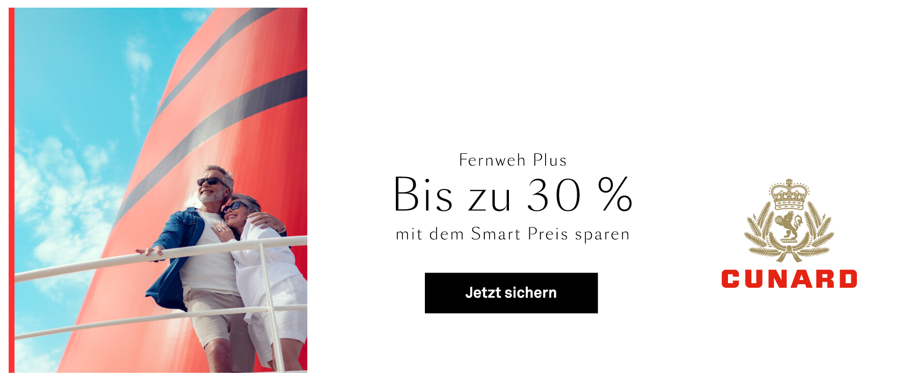 Miniaturbild, Paar an der Reling vor dem Schornstein der Queen Anne Miniaturbild, Paar an der Reling vor dem Schornstein der Queen Anne